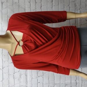 IZ Byer California Red Dressy blouse